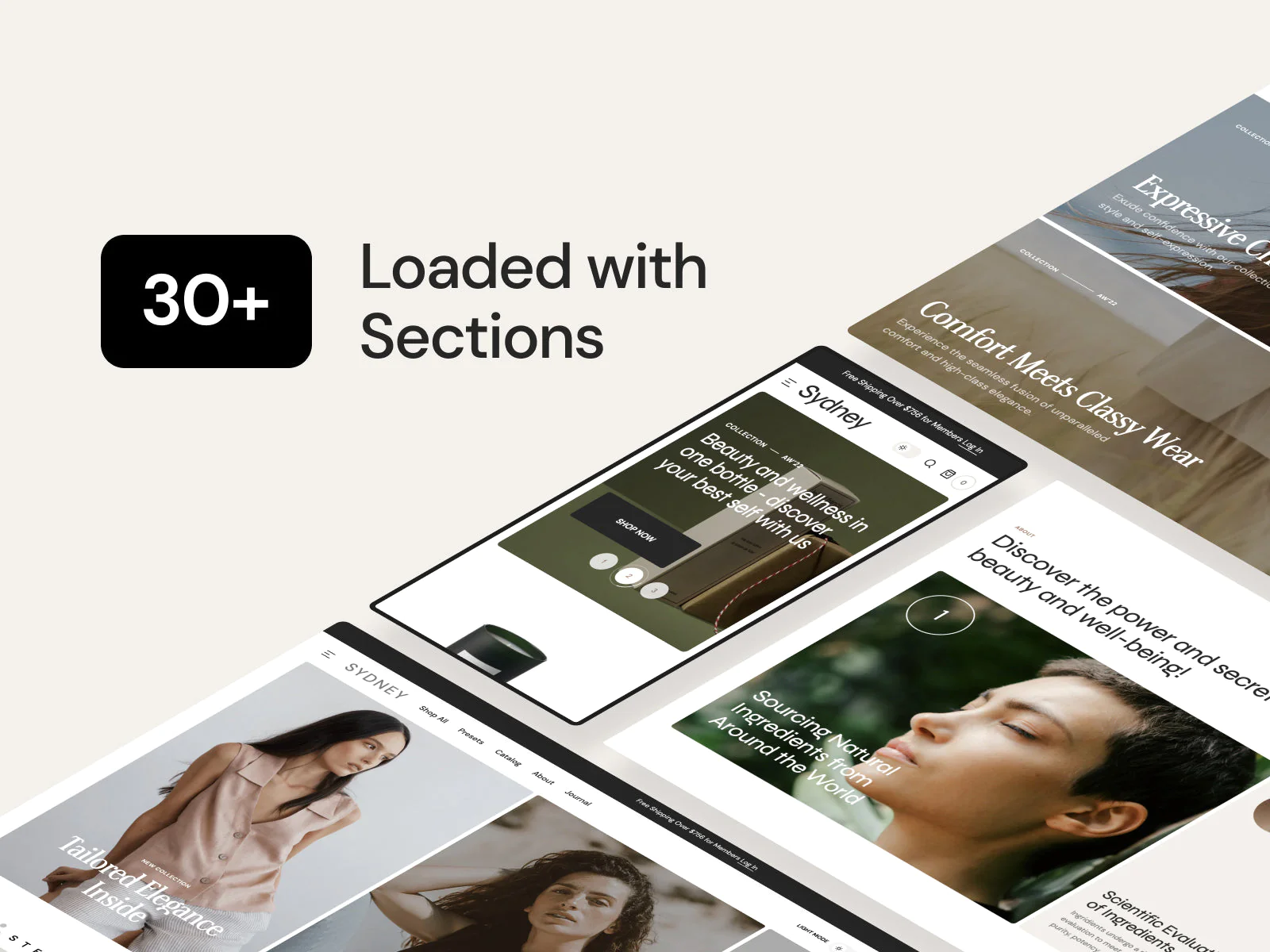loaded with sections